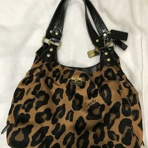 Coach cheetah saddel/shoulder bag, new!
